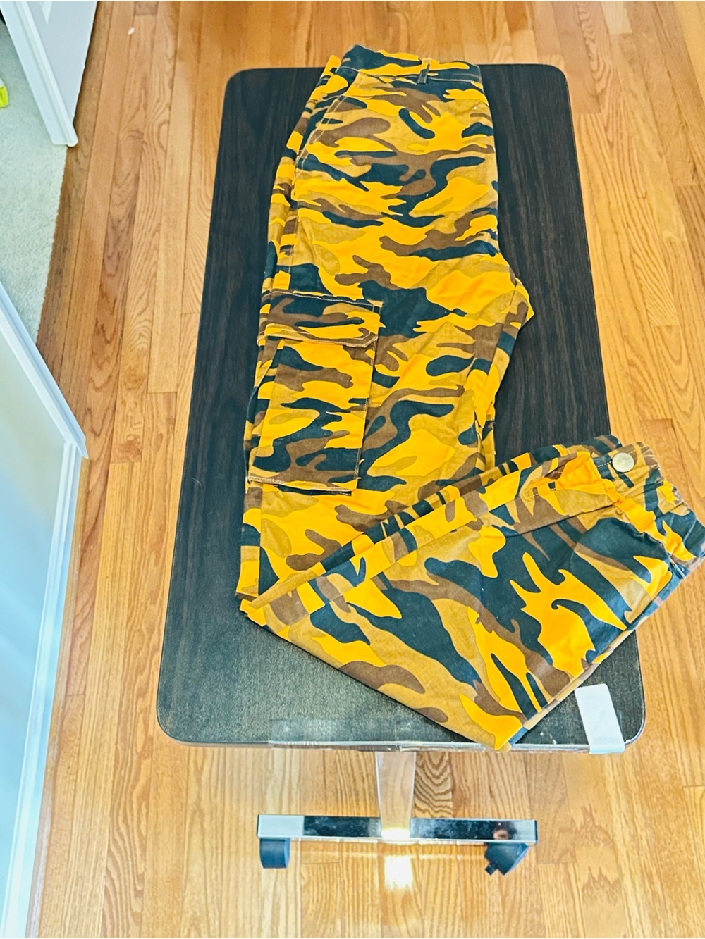 Orange Camo Cargo Pants